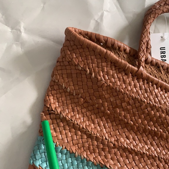 Leather Woven Tote Bag - Picture 9 of 9